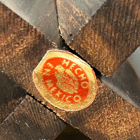 Vintage Wooden Angel Sculpture Trio - Brown - Picture 11 of 11